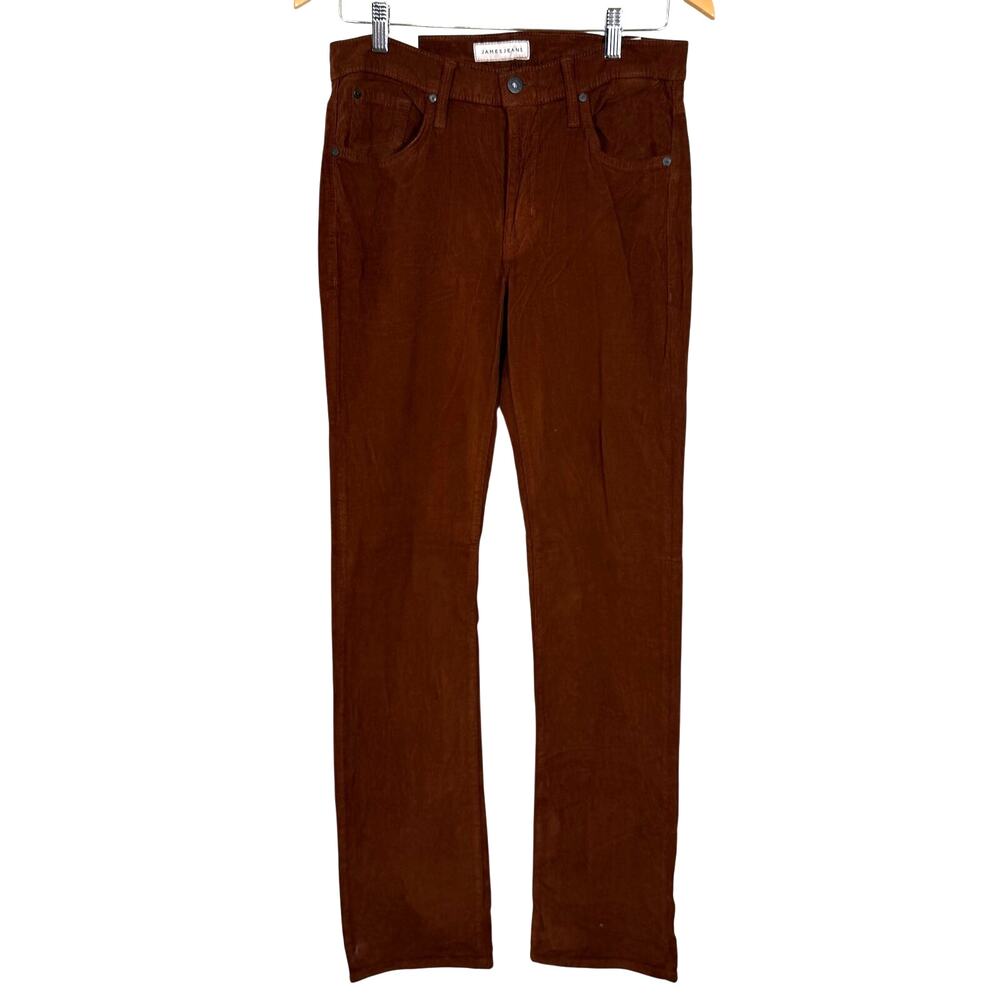NEW James Jeans Hunter Corduroy Straight Leg Pants Camel Size 30 NWT High Rise